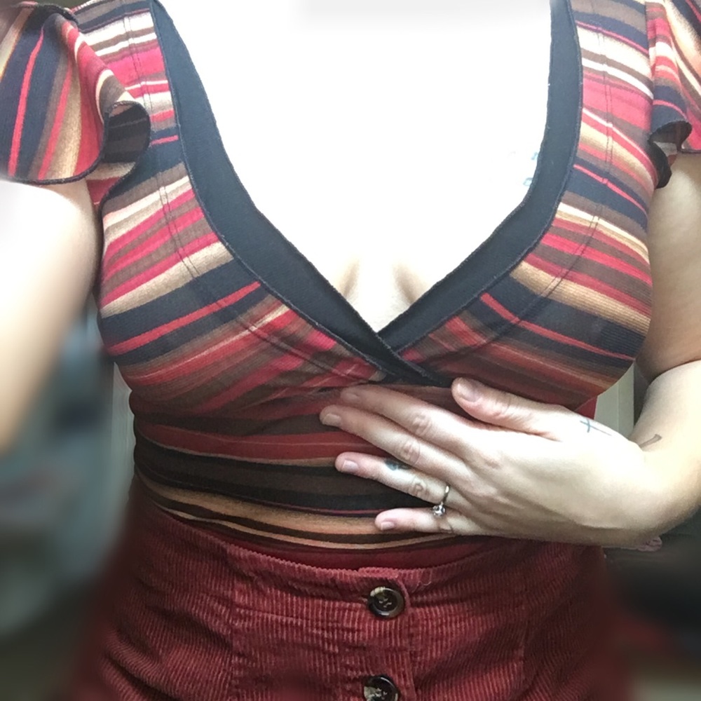 VINTAGE Striped Blouse